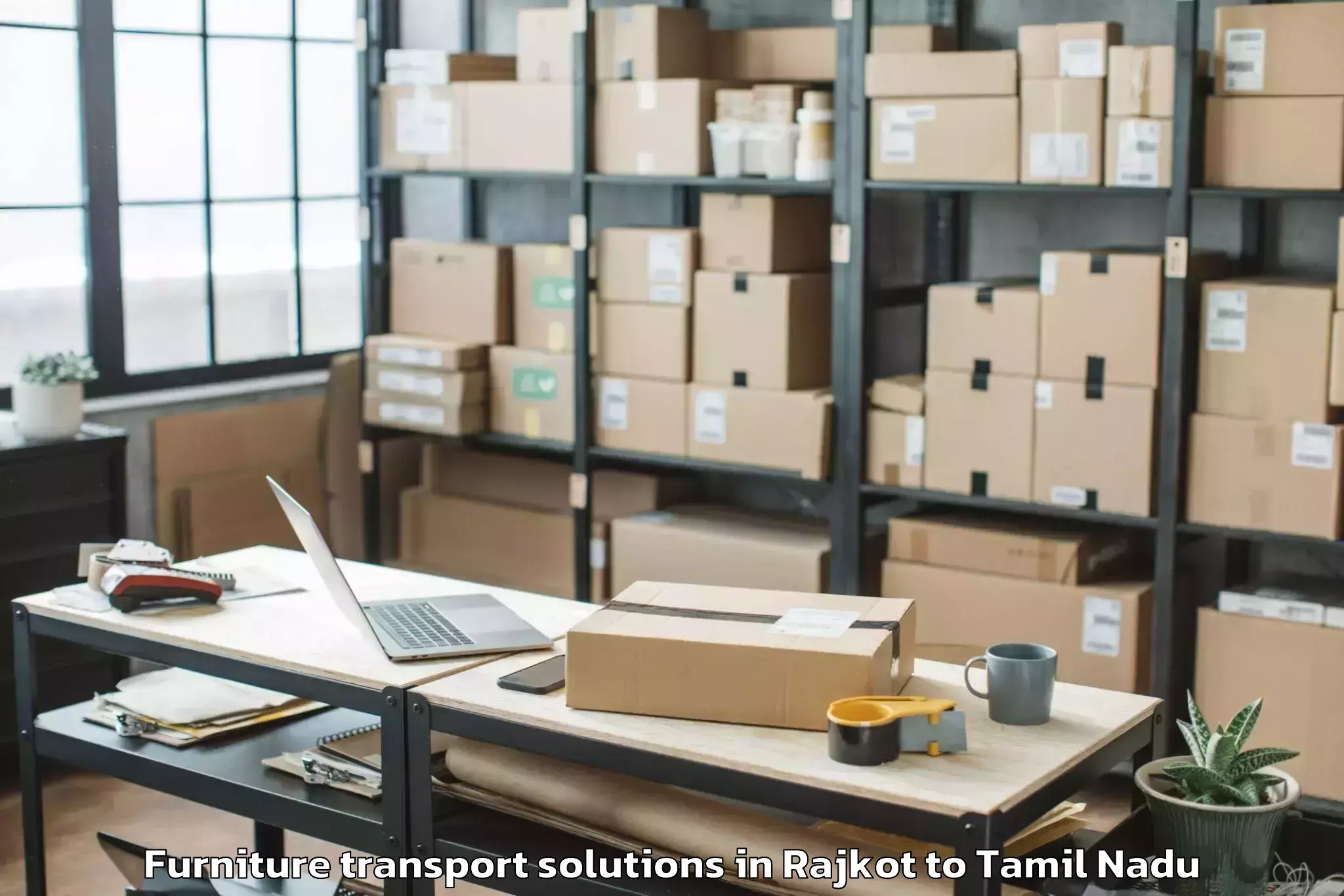 Affordable Rajkot to Dharmapuri Furniture Transport Solutions